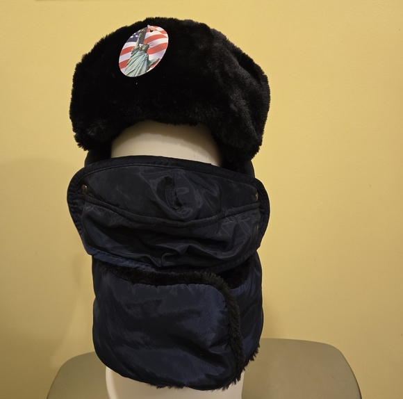 Unisex Balaclava Reversible Headgear Outerwear Dark Blue Size L (60 cm) - Picture 1 of 11